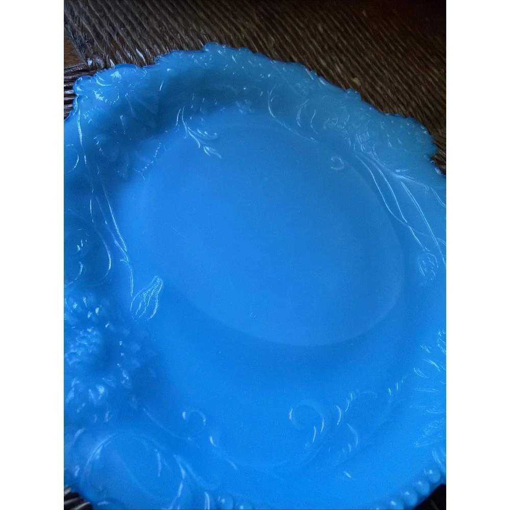 1880's Dithridge USA Blue Milk Glass 7.5×5.5